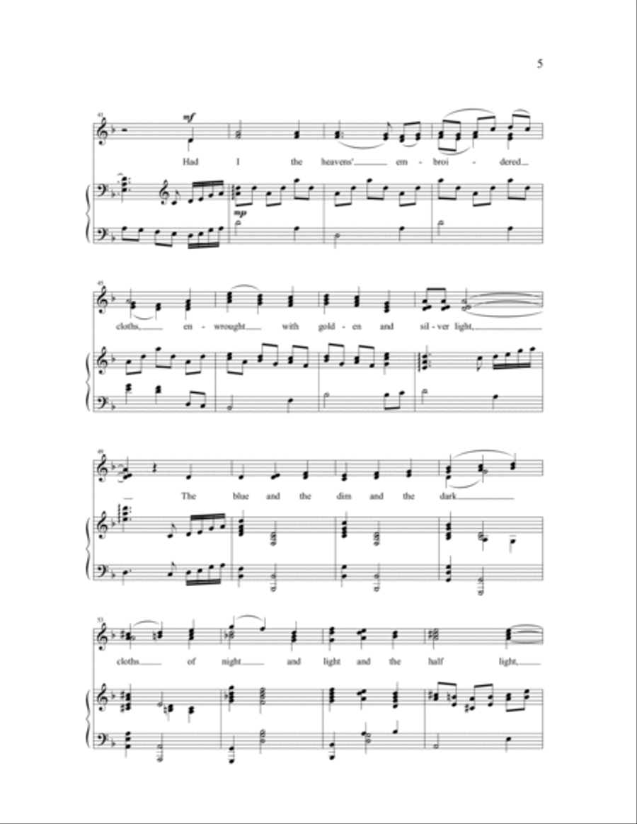 Cloths of Heaven SSA scores gallery preview page 5