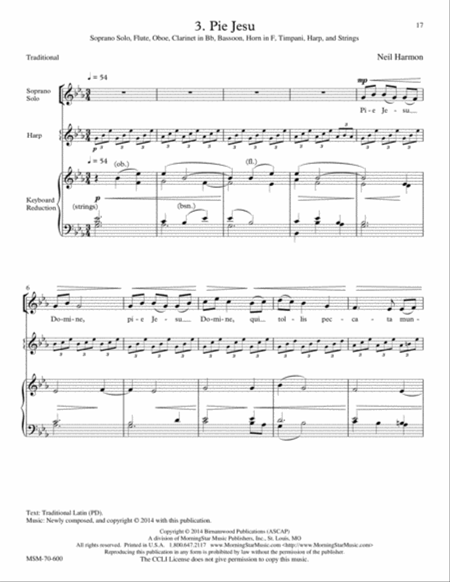 Requiem (Choral Score) 4-Part scores gallery preview page 9