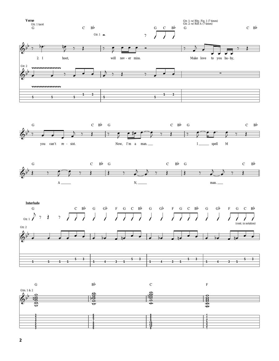 I'm A Man I'm A Man Acoustic Guitar scores gallery preview page 2