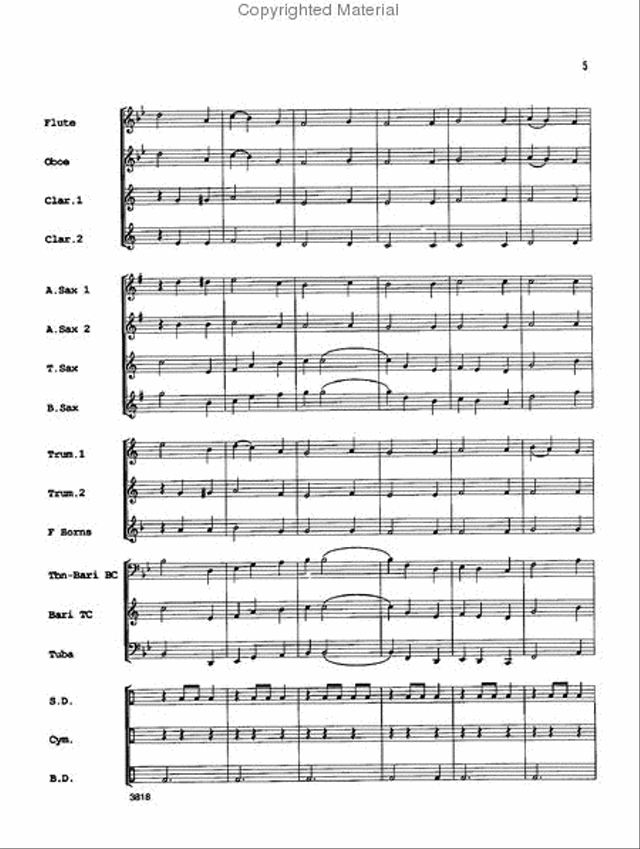 One Christmas Night Concert Band scores gallery preview page 5