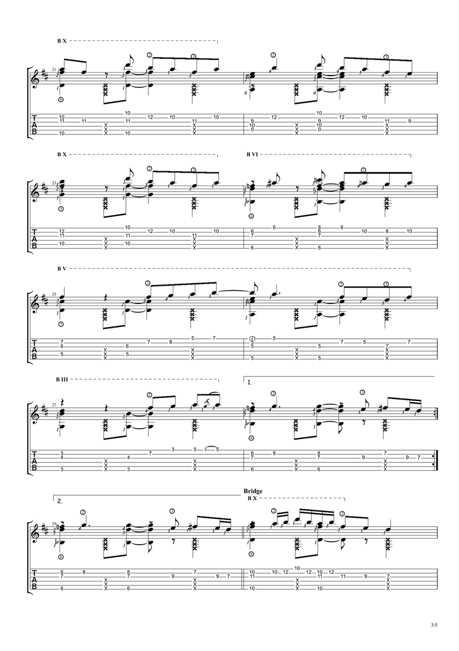 Best Part Guitar Tablature scores gallery preview page 3