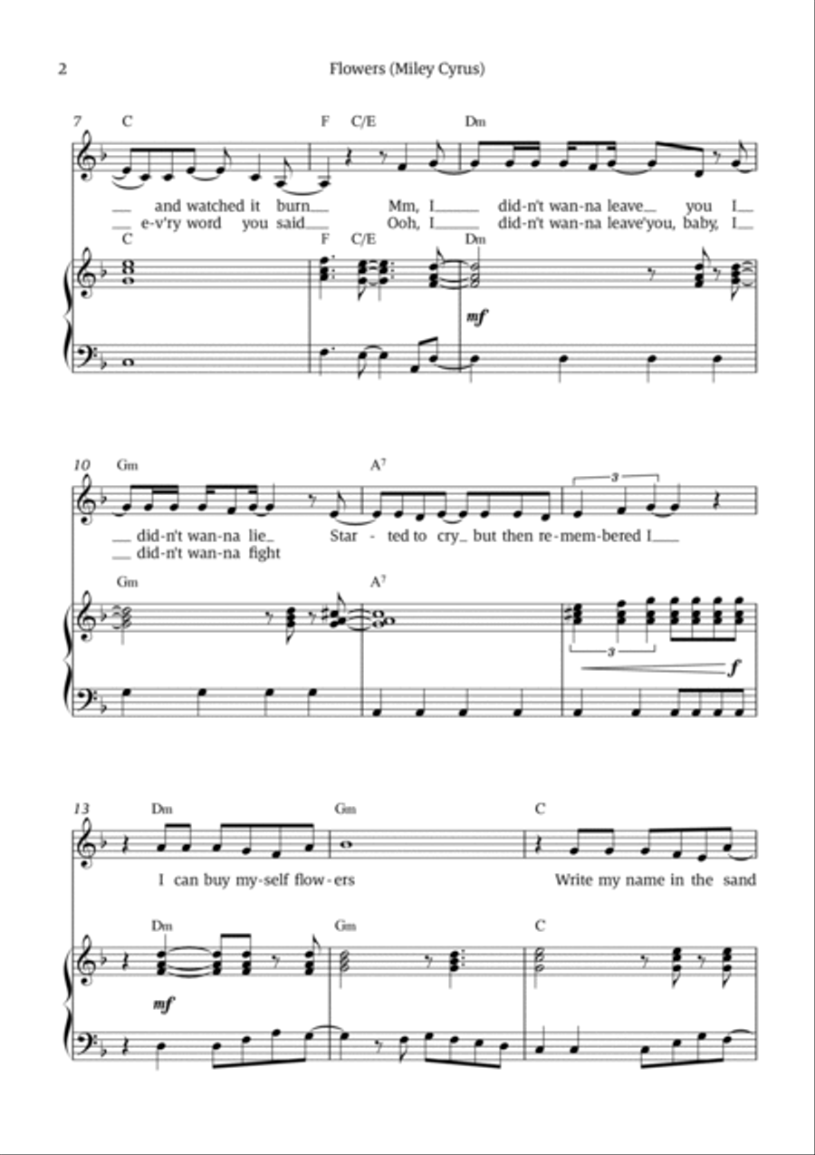 Flowers Flowers Voice scores gallery preview page 2