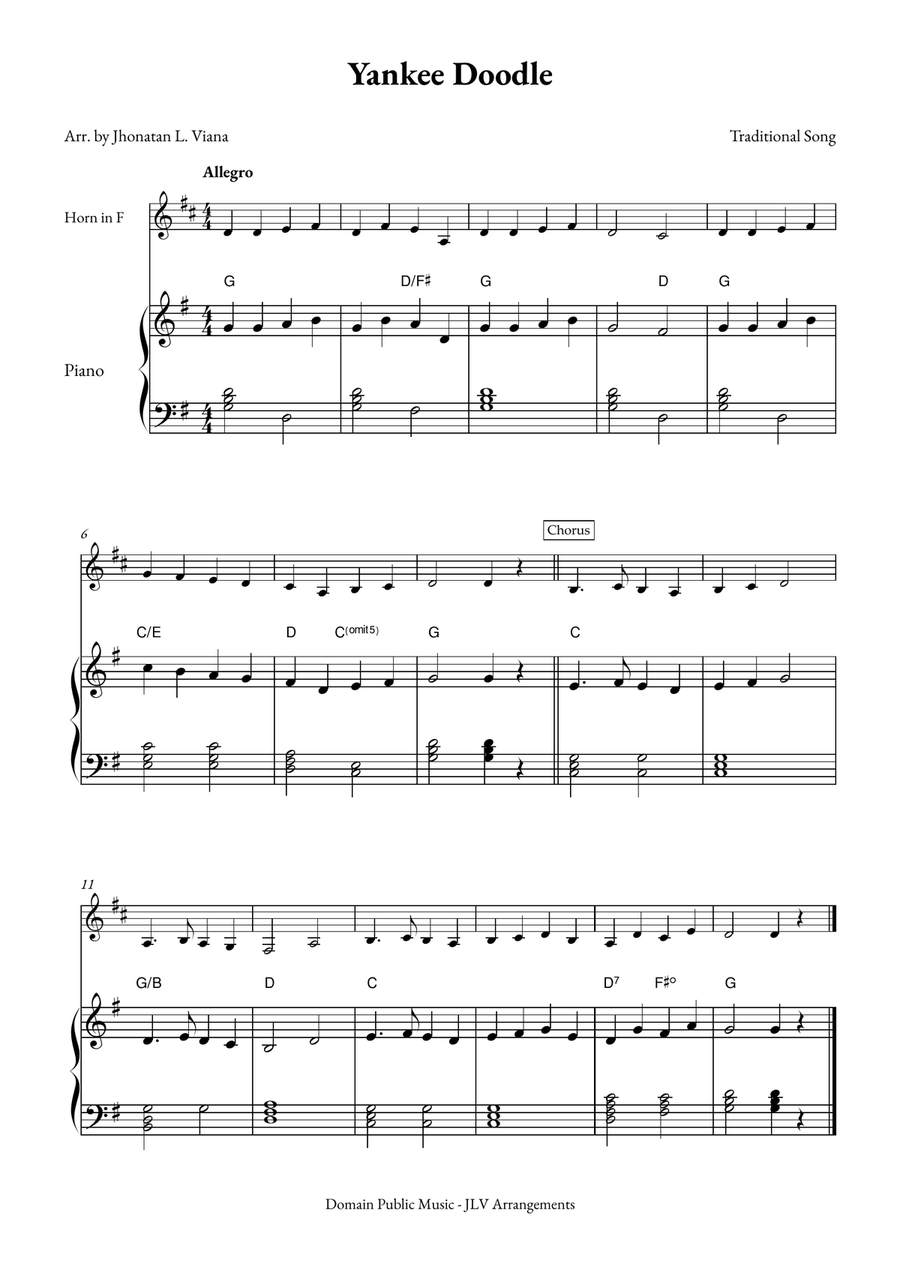 Yanke Doodle Piano scores gallery preview page 1