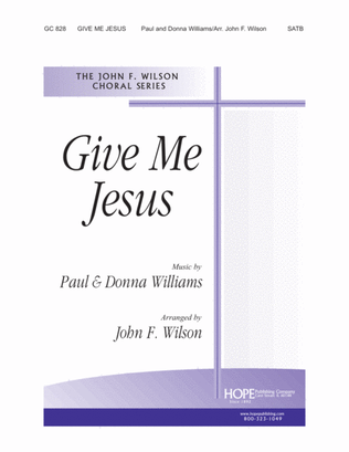 Book cover for Give Me Jesus