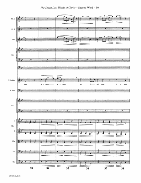 The Seven Last Words of Christ - Conductor's Score