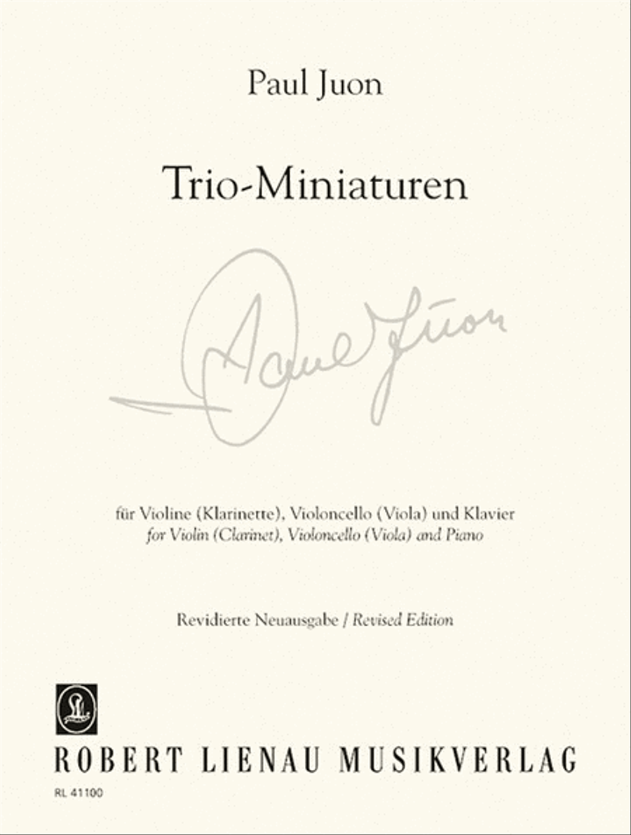 Trio Miniatures Trio Miniatures A Clarinet scores gallery preview page 1