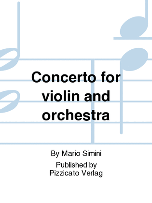 Book cover for Concerto for violin and orchestra