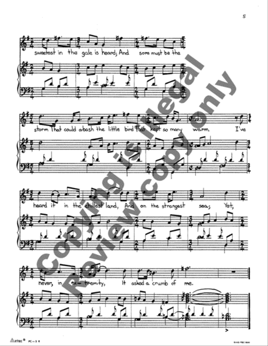 Nine Songs to Poems of Emily Dickinson High Voice scores gallery preview page 11