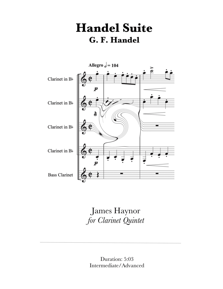 Handel Suite for Clarinet Quintet image number null