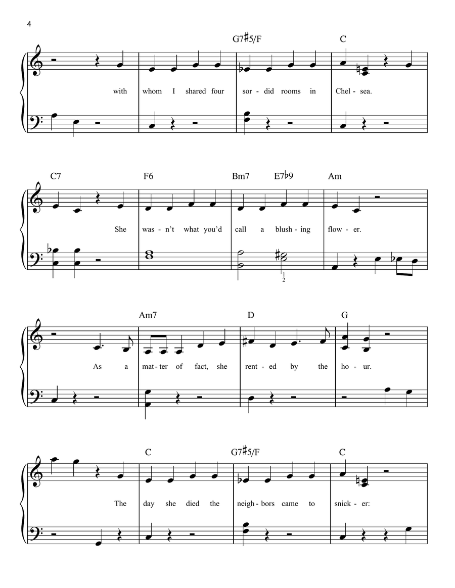 Cabaret Easy Piano scores gallery preview page 4