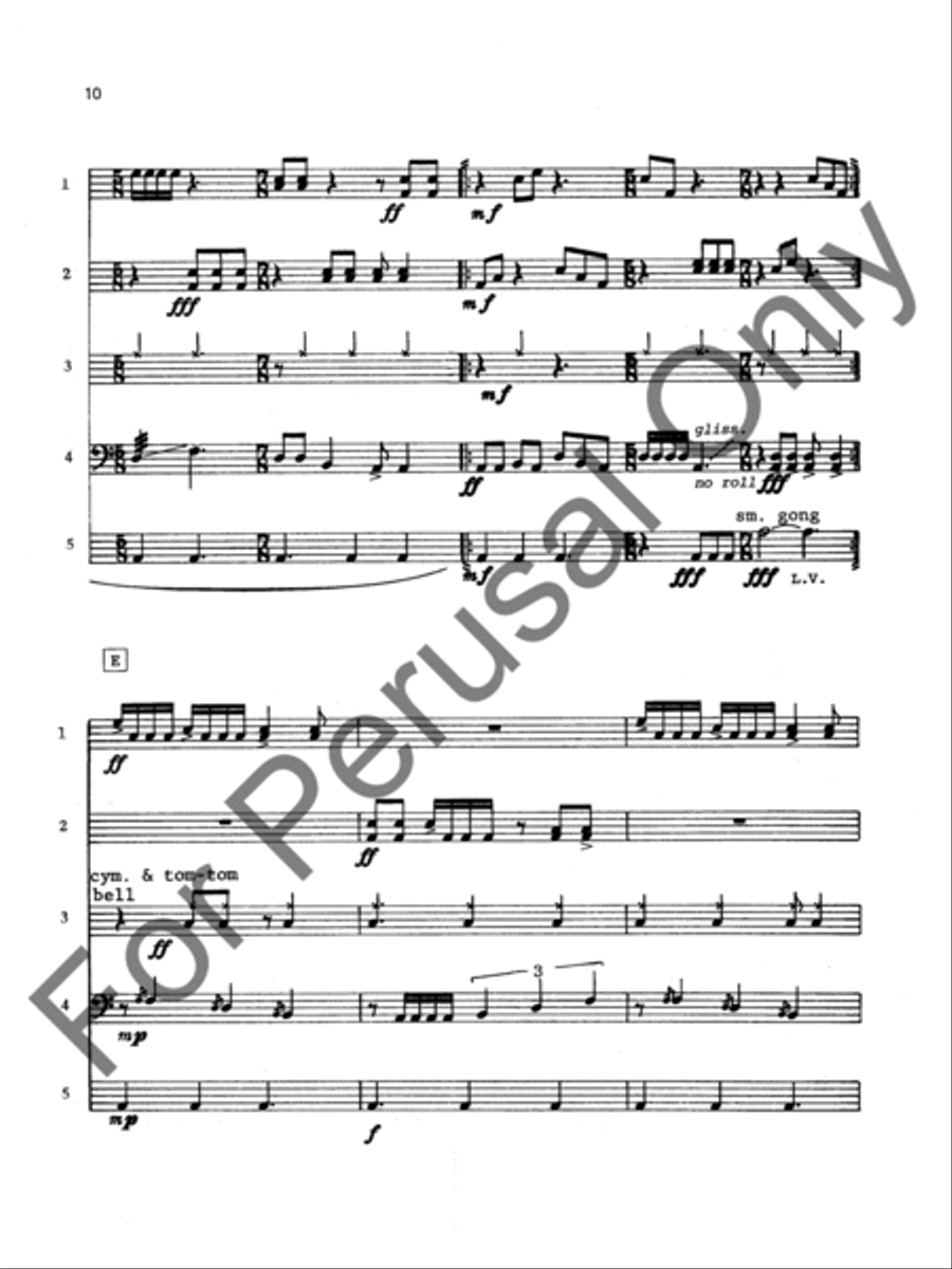 Blue Rhythm Quintet Percussion scores gallery preview page 10