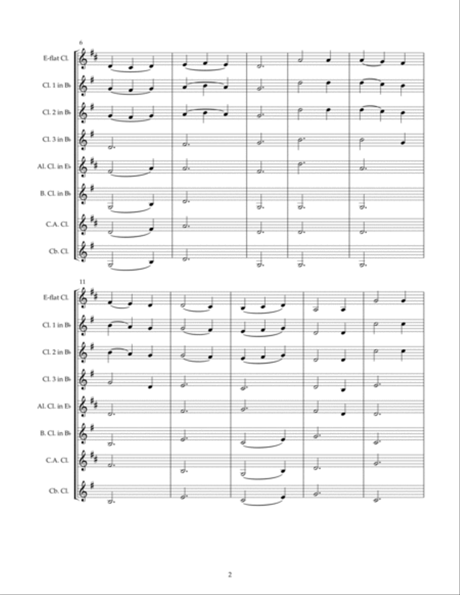Bring a Torch, Jeannette, Isabella Woodwind Ensemble scores gallery preview page 2