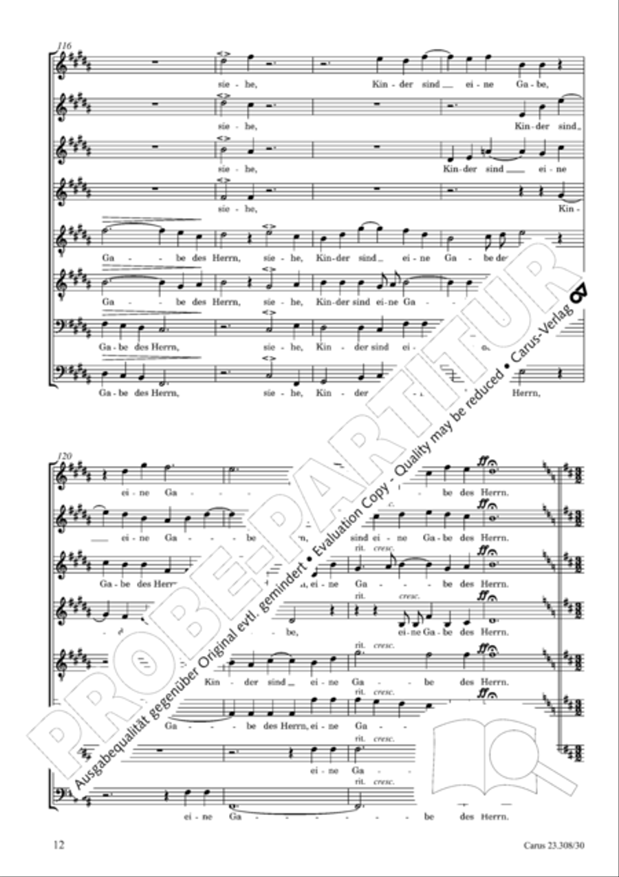 Blessed are all those who fear God (Wohl dem, der den Herren furchtet) SSAATTBB scores gallery preview page 13