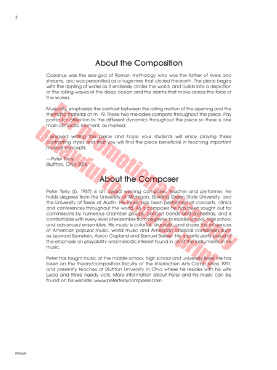 Oceanus Oceanus Concert Band scores gallery preview page 3