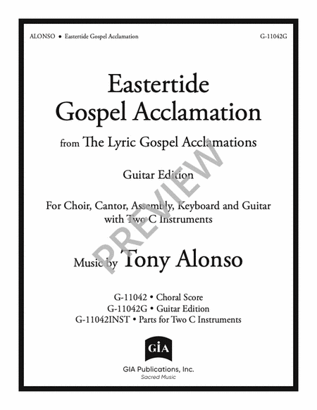 Eastertide Gospel Acclamation - Guitar edition