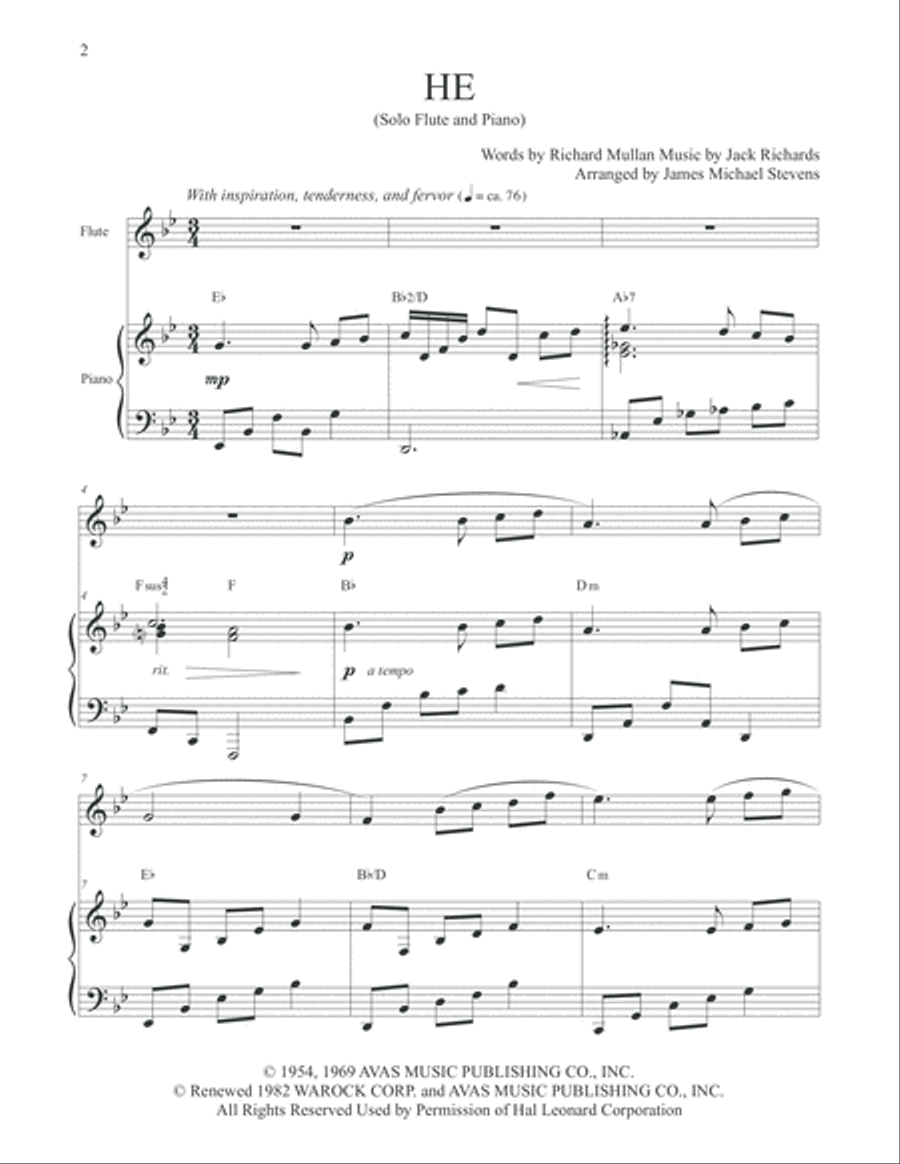 He Flute Solo scores gallery preview page 2