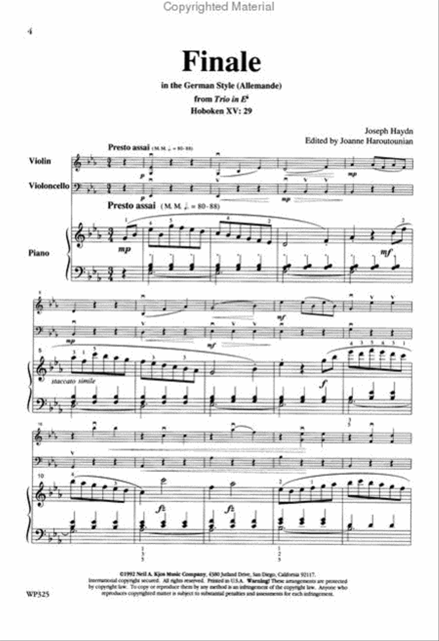 Chamber Music Sampler, Book 2 Piano Trio scores gallery preview page 2