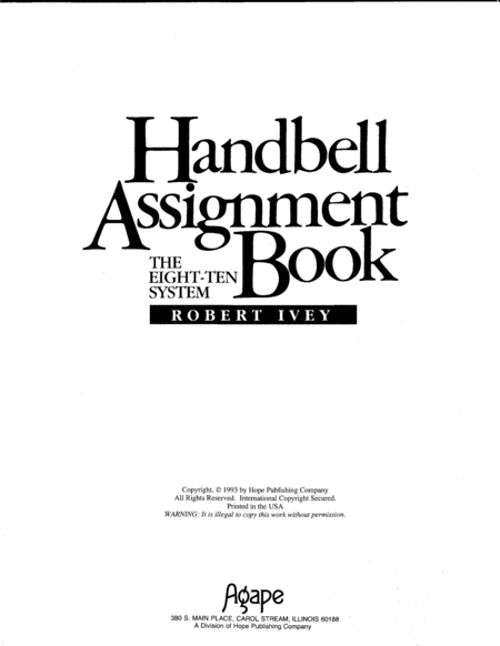 Handbell Assignment Book-Digital Download