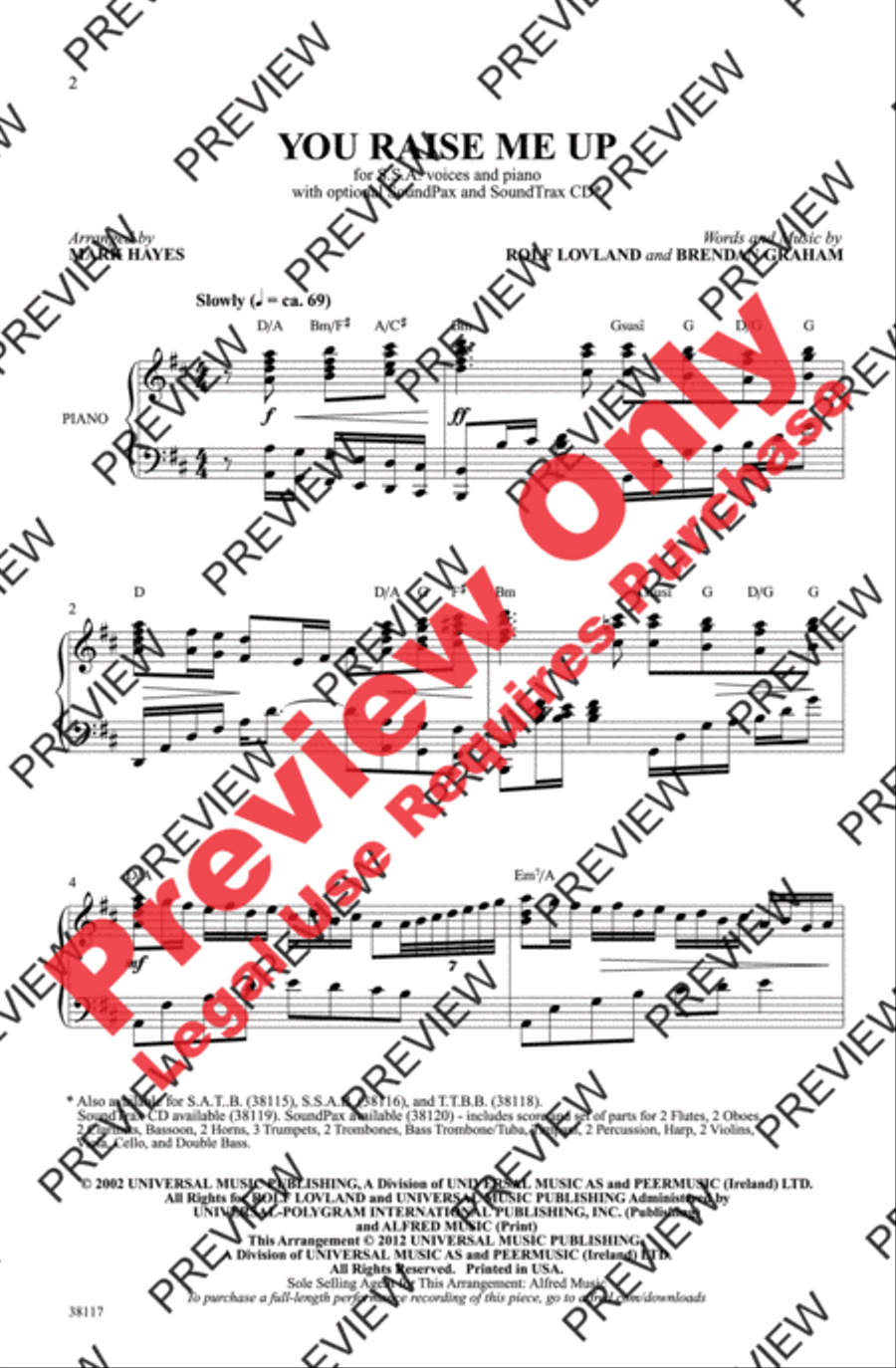 You Raise Me Up Women's Choir scores gallery preview page 2
