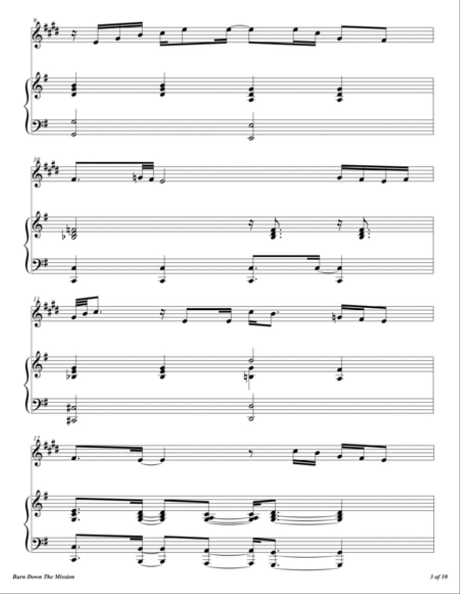 Burn Down The Mission Alto Saxophone scores gallery preview page 4