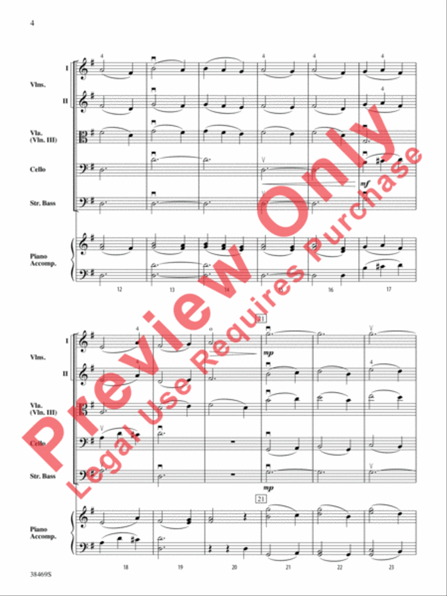 Pastorale (from The Christmas Concerto) String Orchestra scores gallery preview page 5