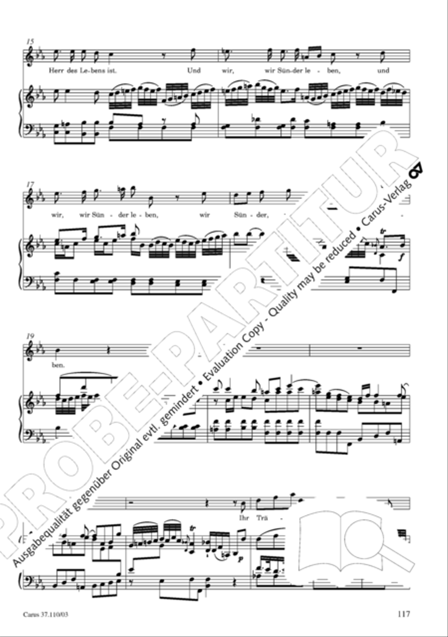 Markuspassion. Werkausgabe Reihe 1, Bd. 7 (Homilius) 4-Part scores gallery preview page 124