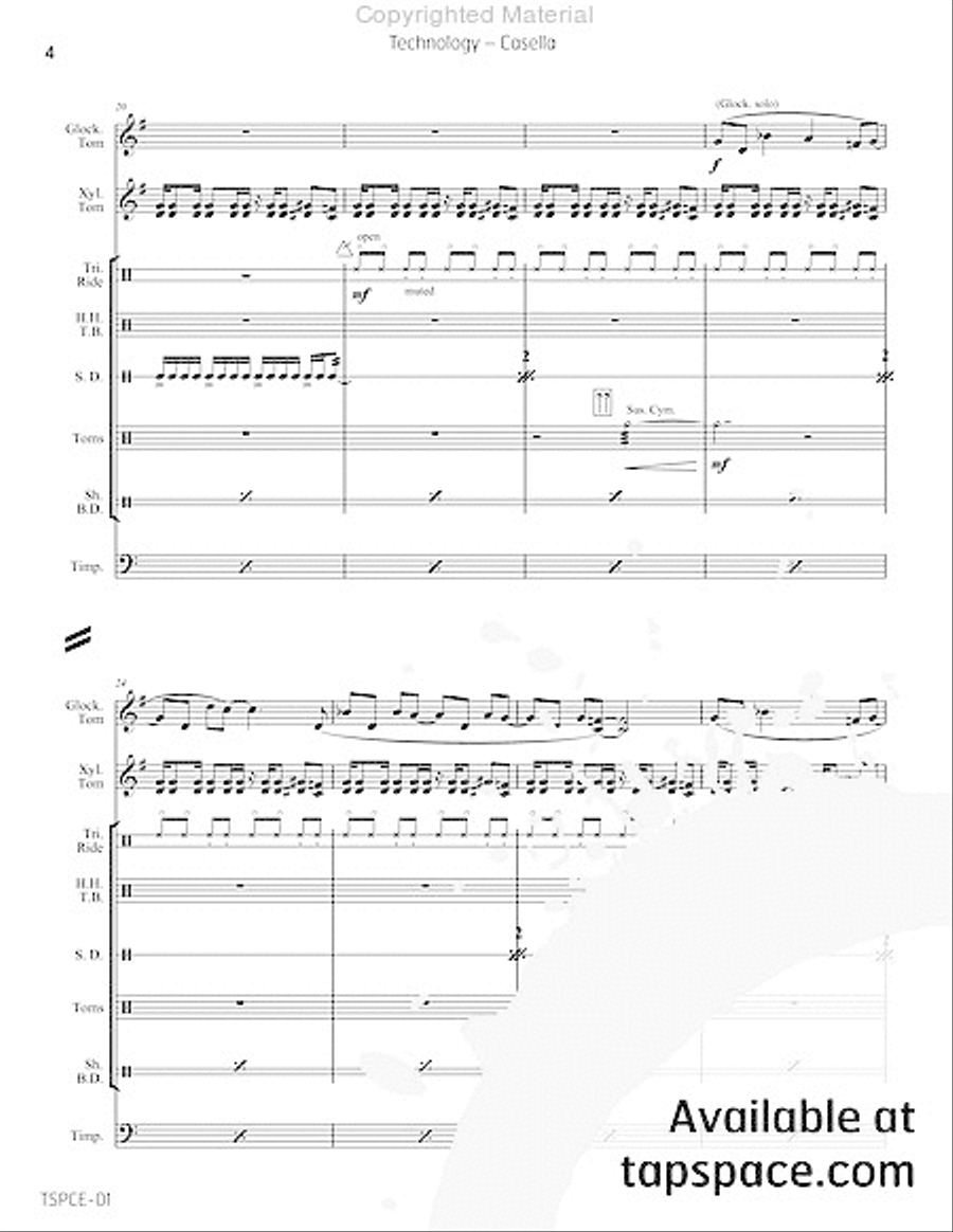Technology Percussion Ensemble scores gallery preview page 7