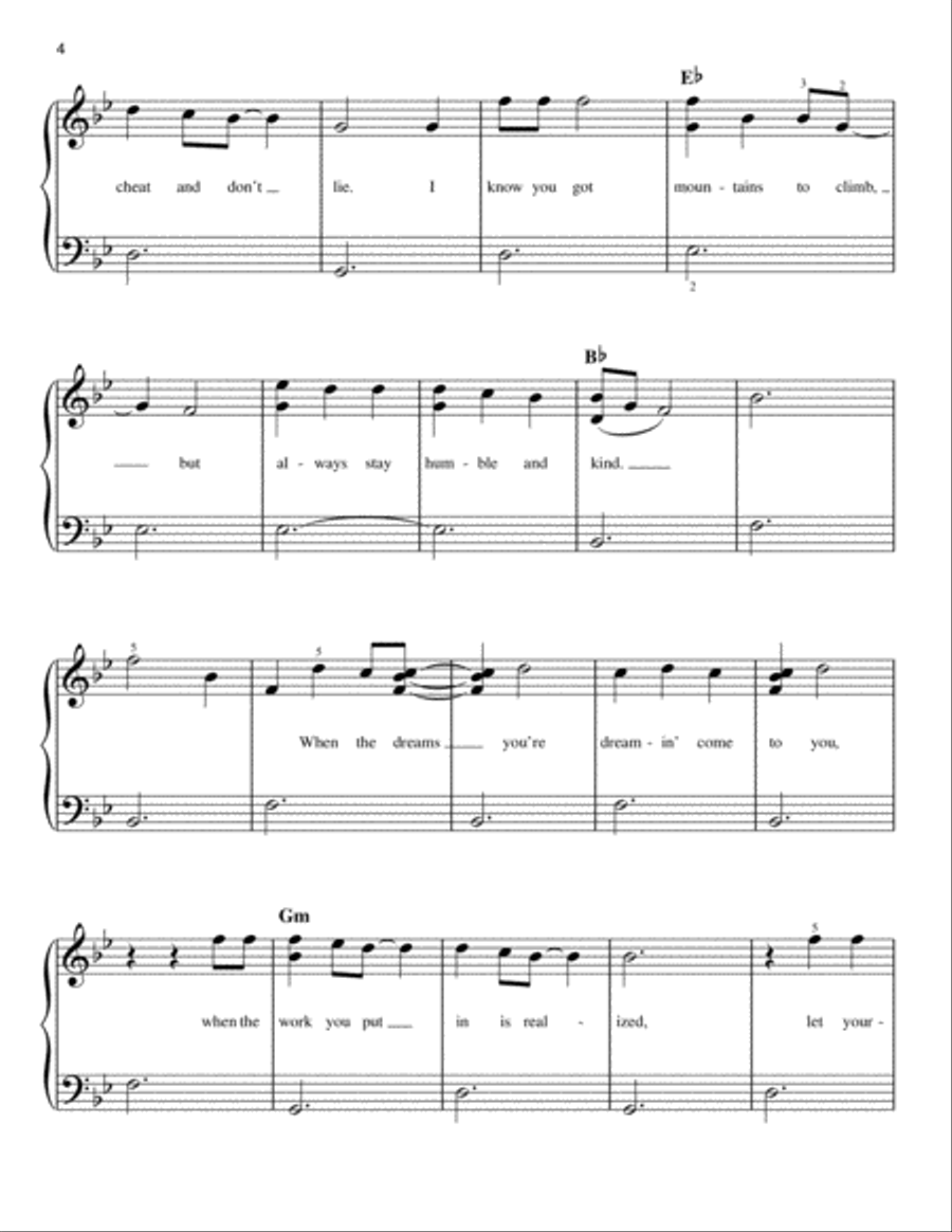 Humble And Kind Humble And Kind Easy Piano scores gallery preview page 4