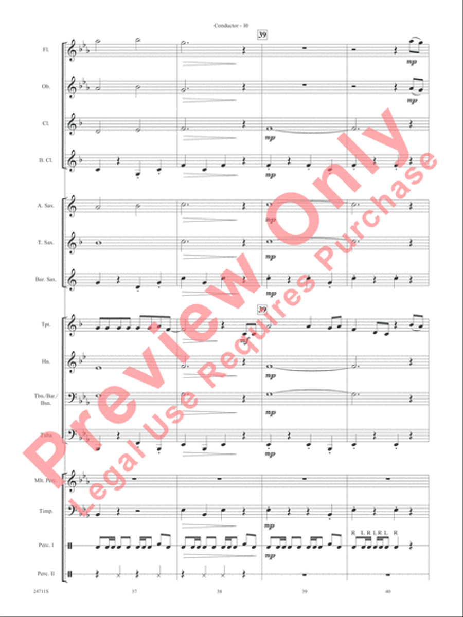 Siyahamba (We Are Marching) Concert Band scores gallery preview page 13