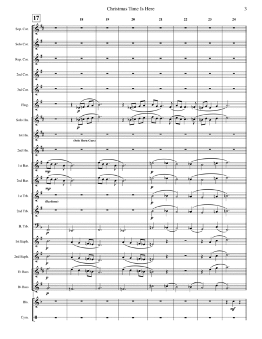 Christmas Time Is Here Brass Band scores gallery preview page 3