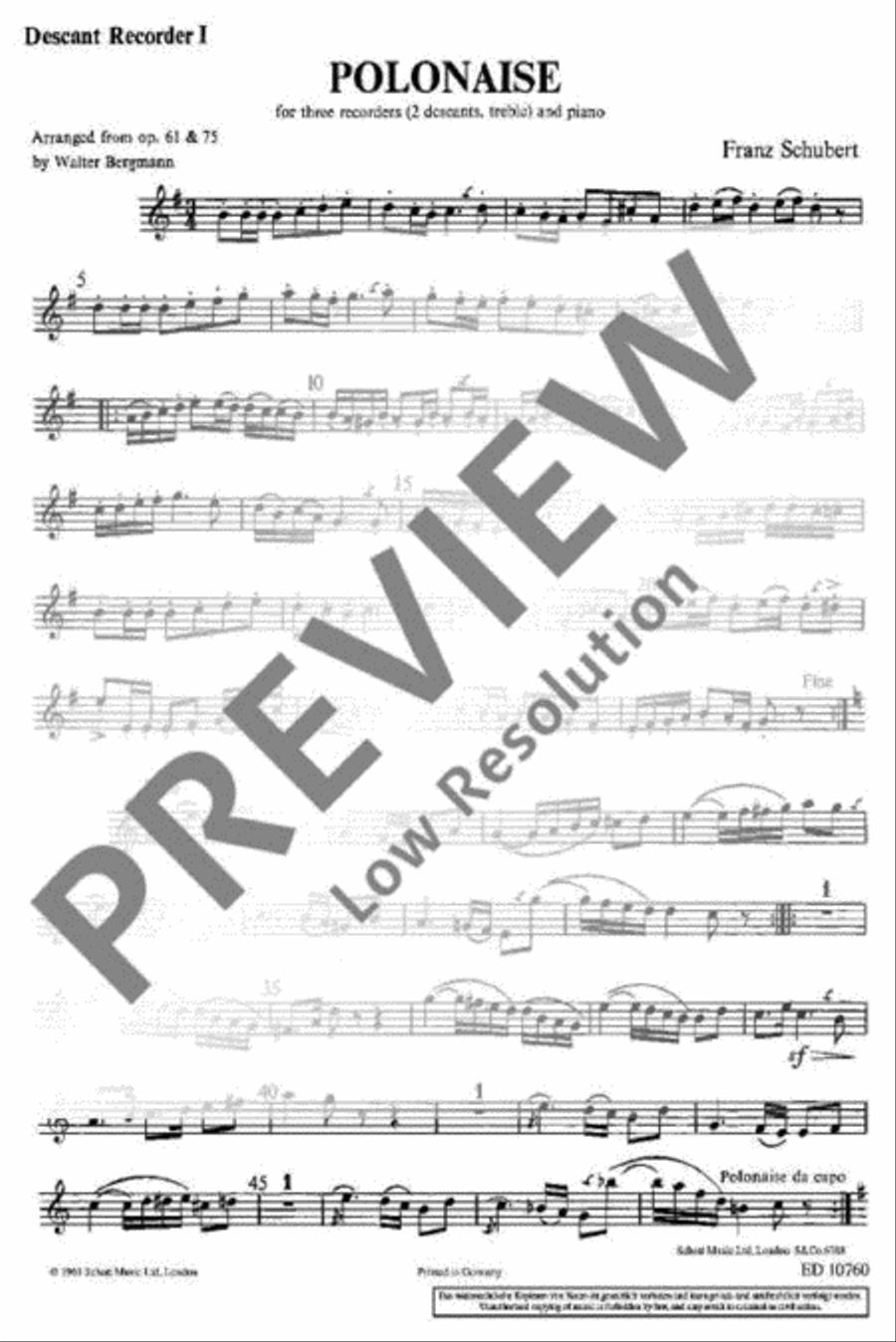 Polonaise Polonaise Soprano Recorder scores gallery preview page 2