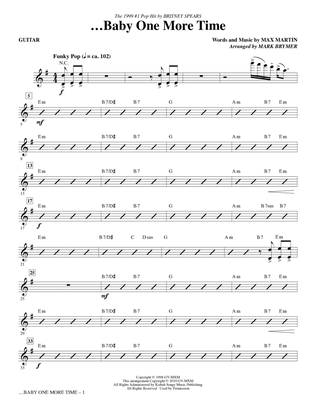 ...Baby One More Time (arr. Mark Brymer) - Guitar