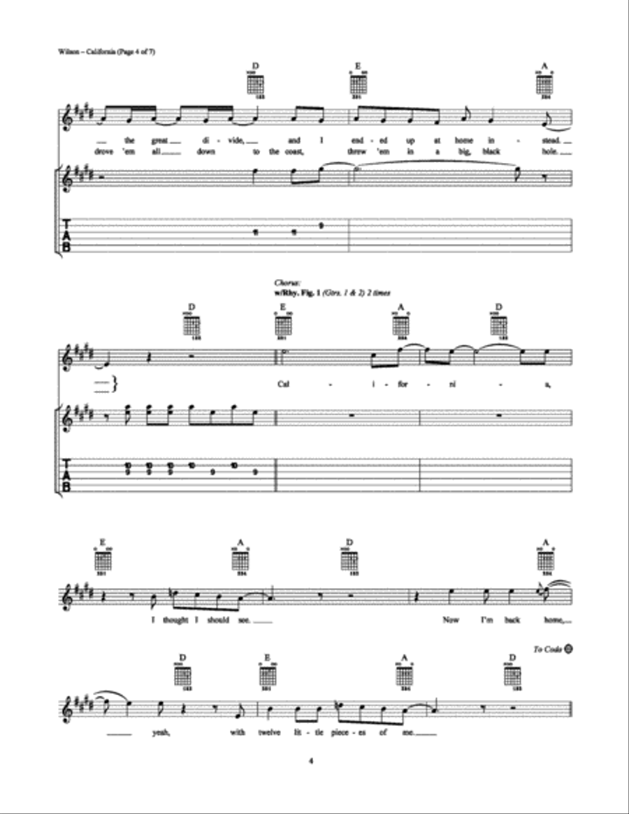 California California Acoustic Guitar scores gallery preview page 4