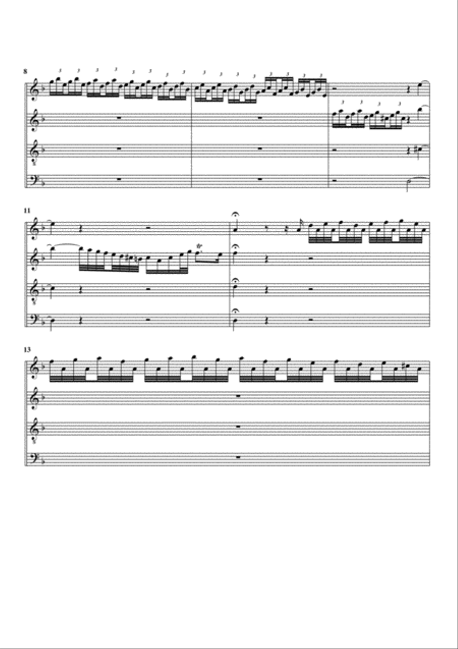 Toccata and fugue, BWV 565 (arrangement for 4 recorders) Recorder scores gallery preview page 2