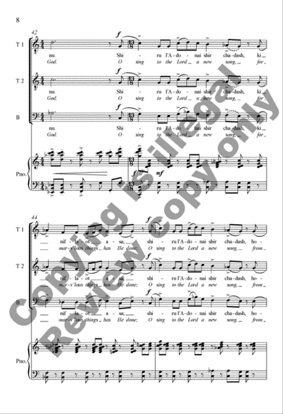 A New Psalm (Psalm 98) A New Psalm (Psalm 98) TTB scores gallery preview page 8
