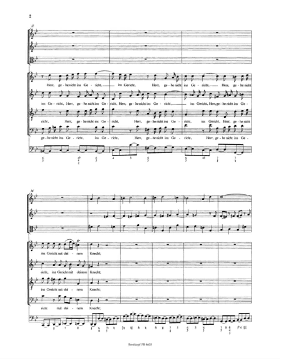 Cantata BWV 105 “Lord, enter not into judgement” 4-Part scores gallery preview page 3
