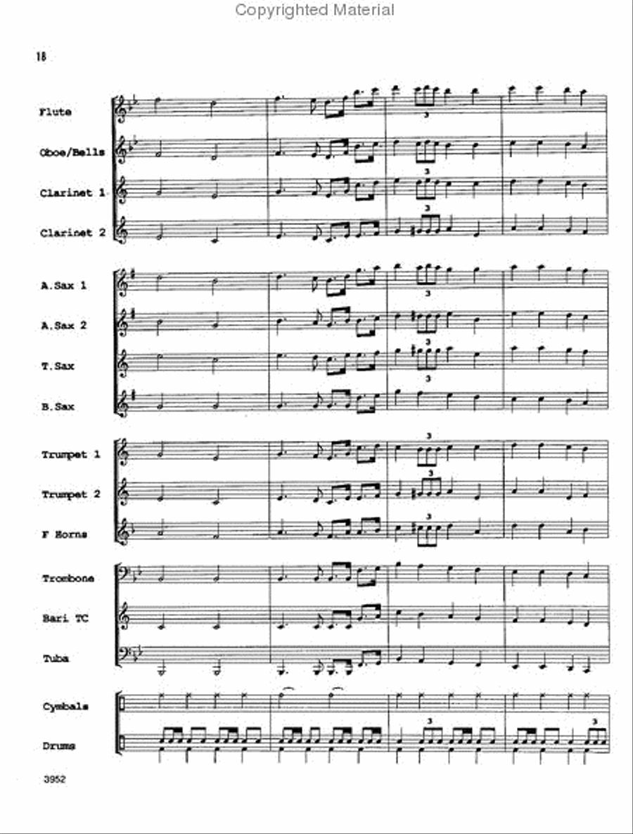 Battle Hymn of the Republic Concert Band scores gallery preview page 17