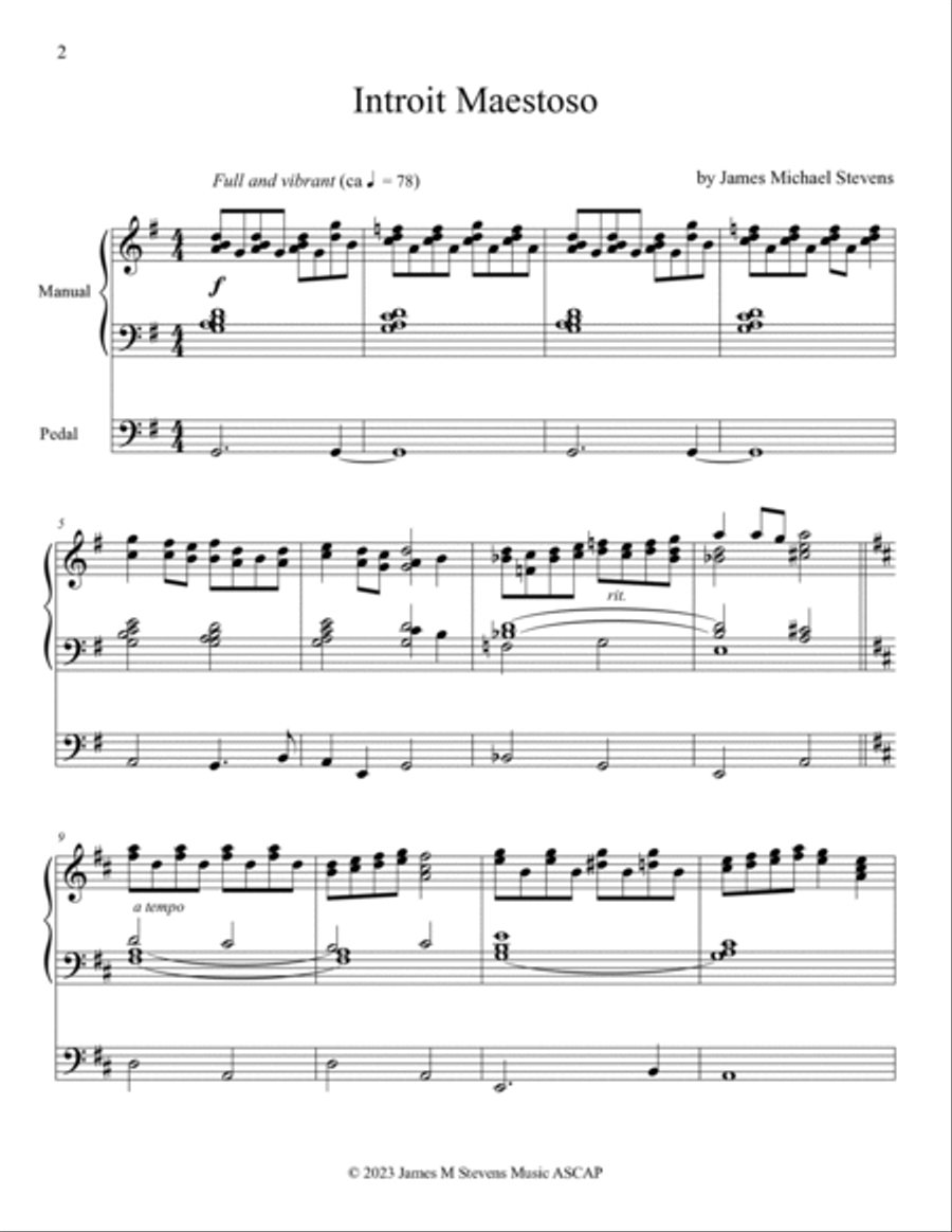 Introit Maestoso - Organ Solo Introit Maestoso - Organ Solo Organ Solo scores gallery preview page 2