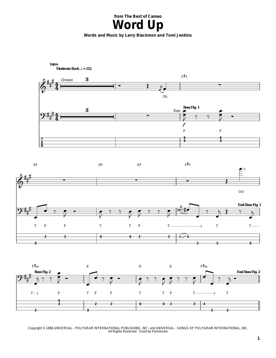 Word Up Word Up Acoustic Guitar scores gallery preview page 1