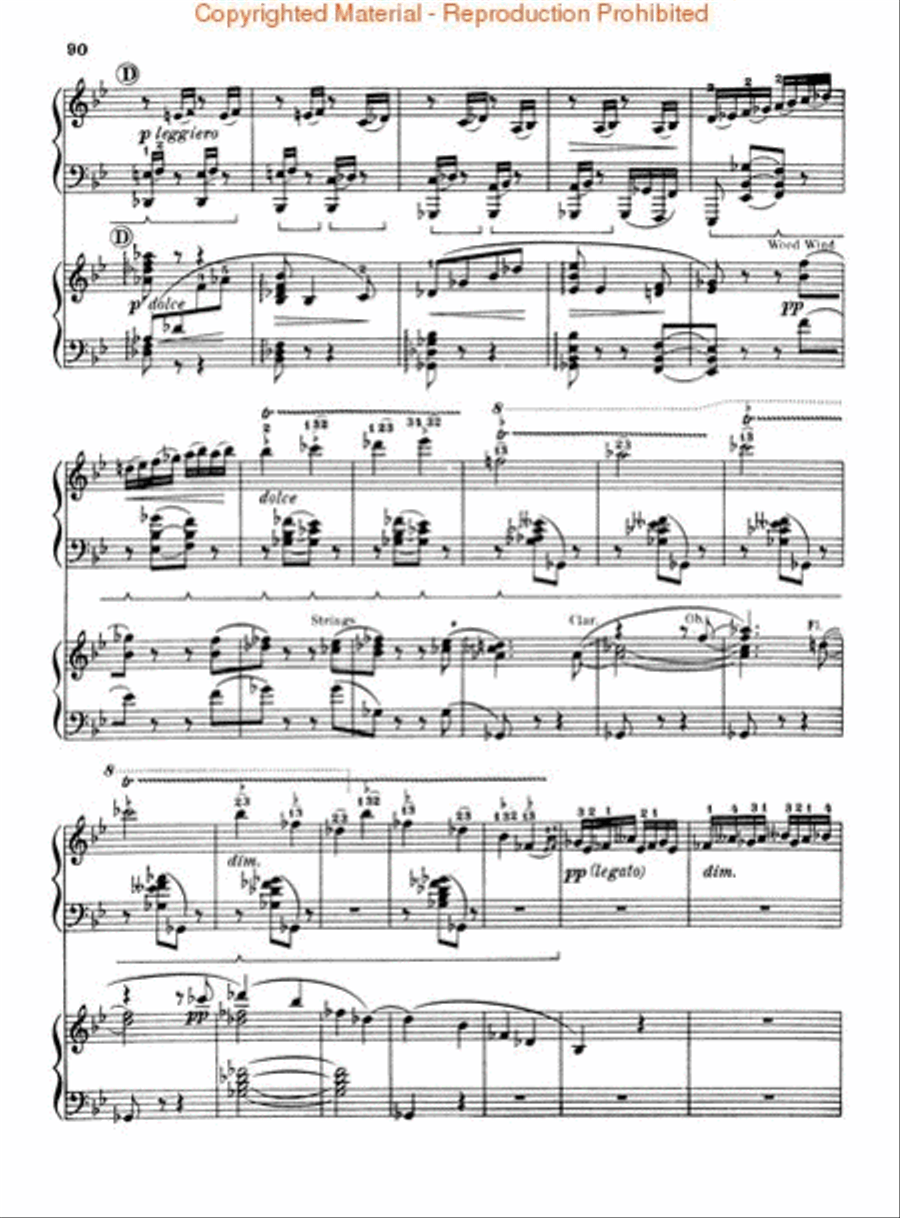Concerto No. 1 in D Minor, Op. 15 (2-piano score) Piano scores gallery preview page 3