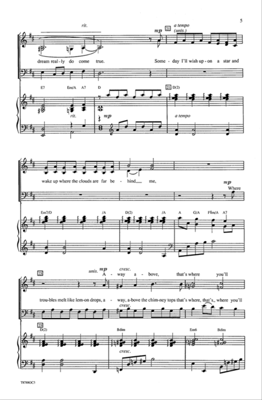 Over the Rainbow 3-Part scores gallery preview page 10