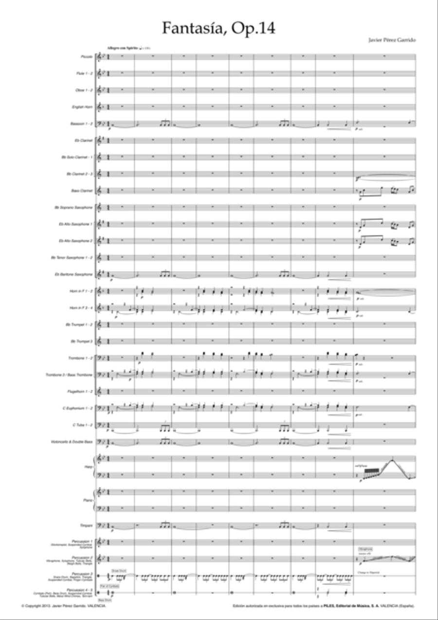 Fantasia Op. 14 Concert Band scores gallery preview page 2