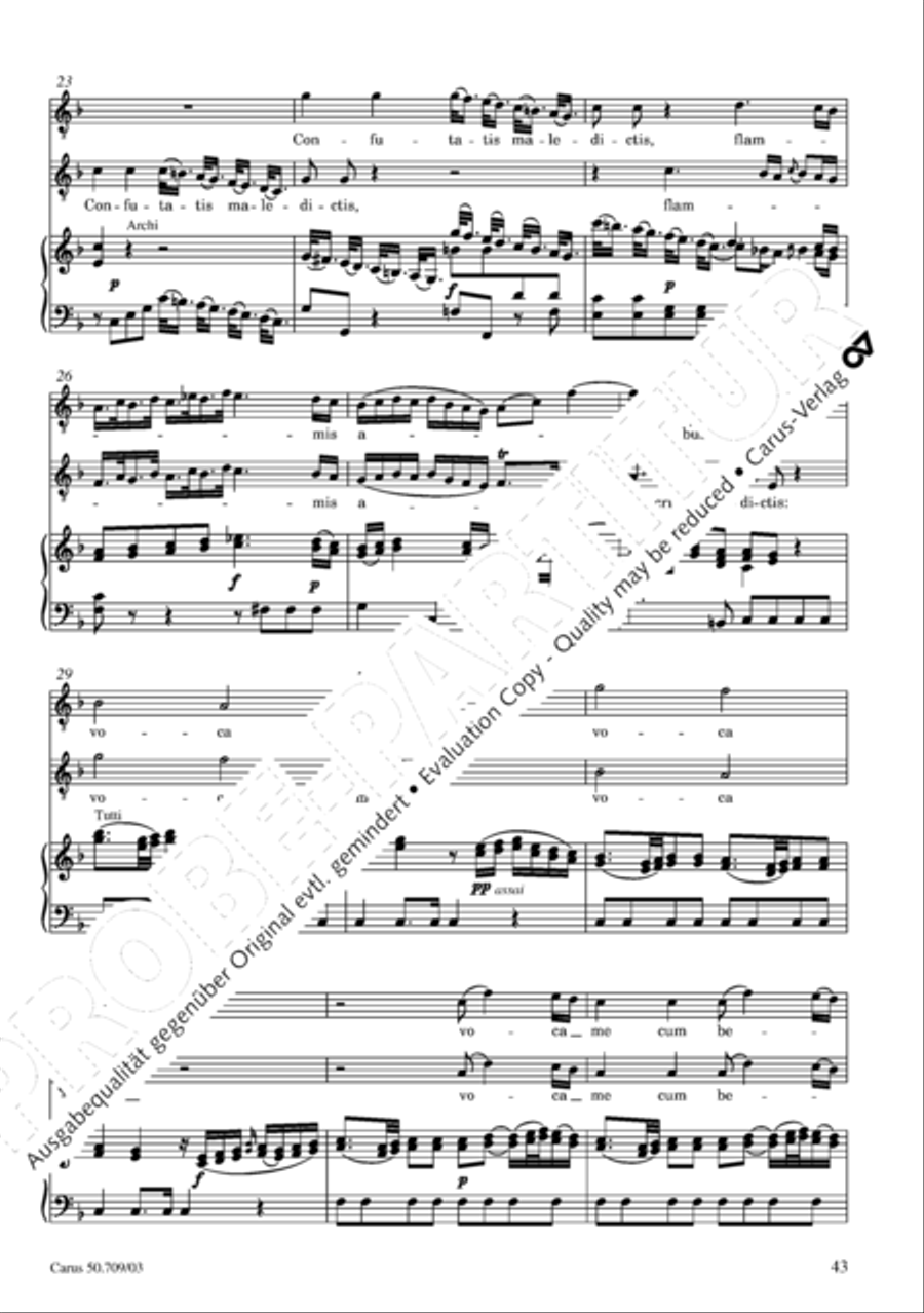 Requiem in E flat major 4-Part scores gallery preview page 44