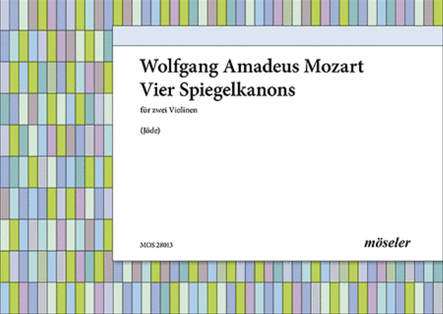 Vier Spiegelkanons Violin scores gallery preview page 1