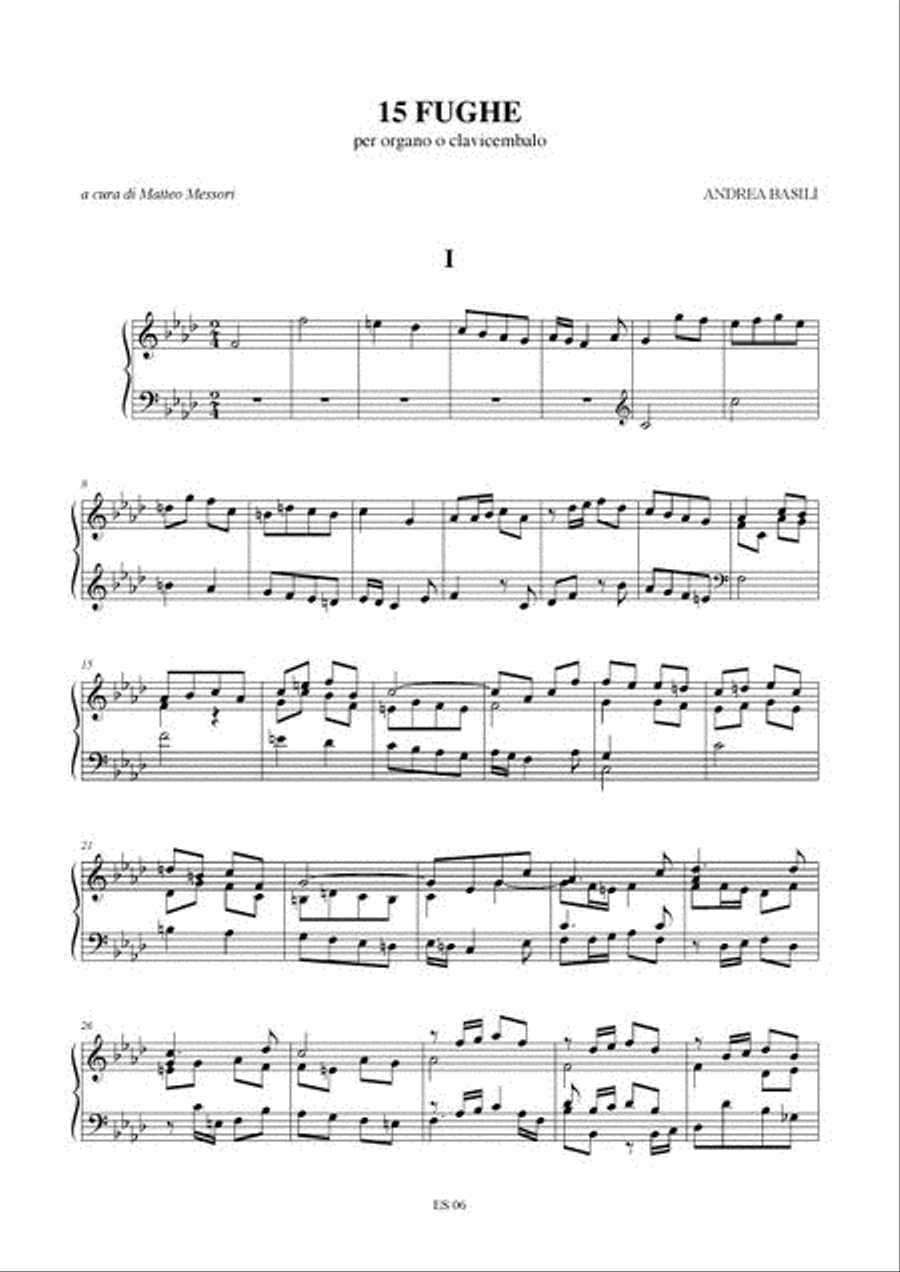 15 Fugues (Venezia 1776) for Organ or Harpsichord Harpsichord scores gallery preview page 2