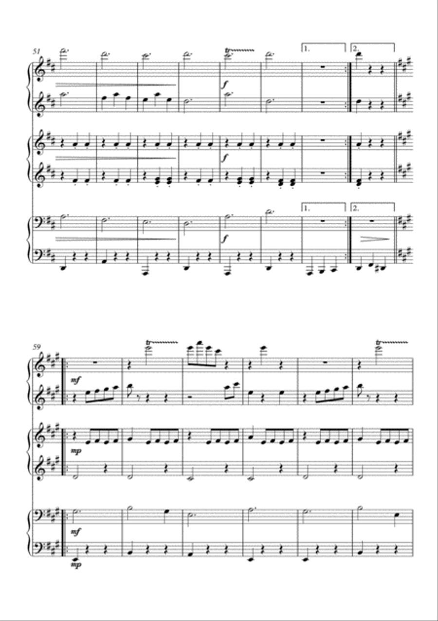 Anniversary Waltz, a Trio for piano 6 hands by Simon Peberdy Piano Duet scores gallery preview page 6