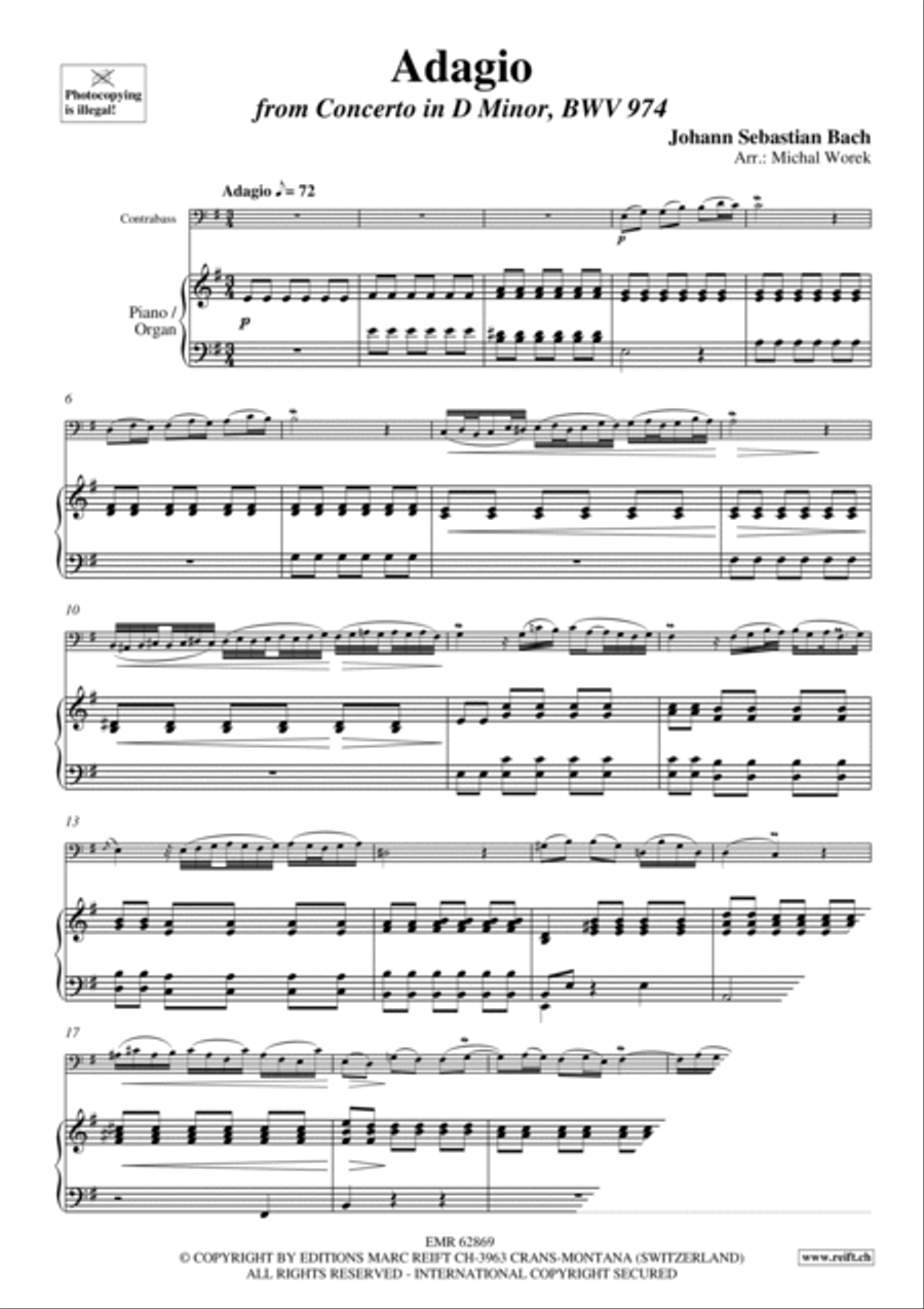 Adagio Adagio Double Bass scores gallery preview page 3