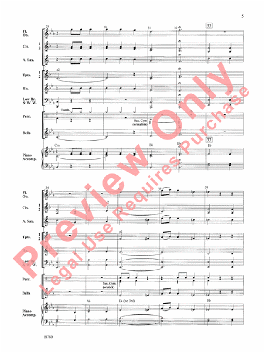 Kings from the East Concert Band scores gallery preview page 6