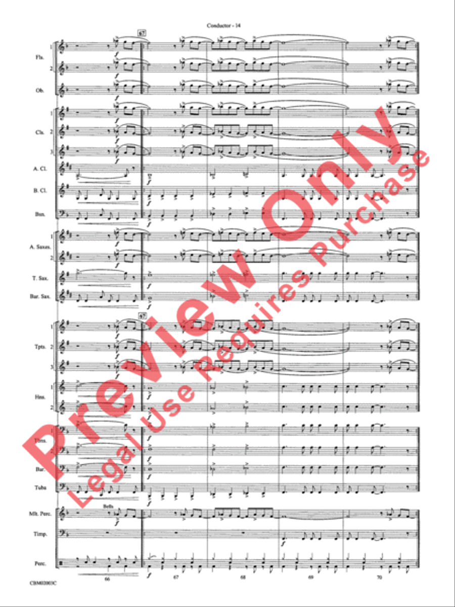 Mamma Mia! - Concert Band (Conductor's Score) Concert Band scores gallery preview page 17