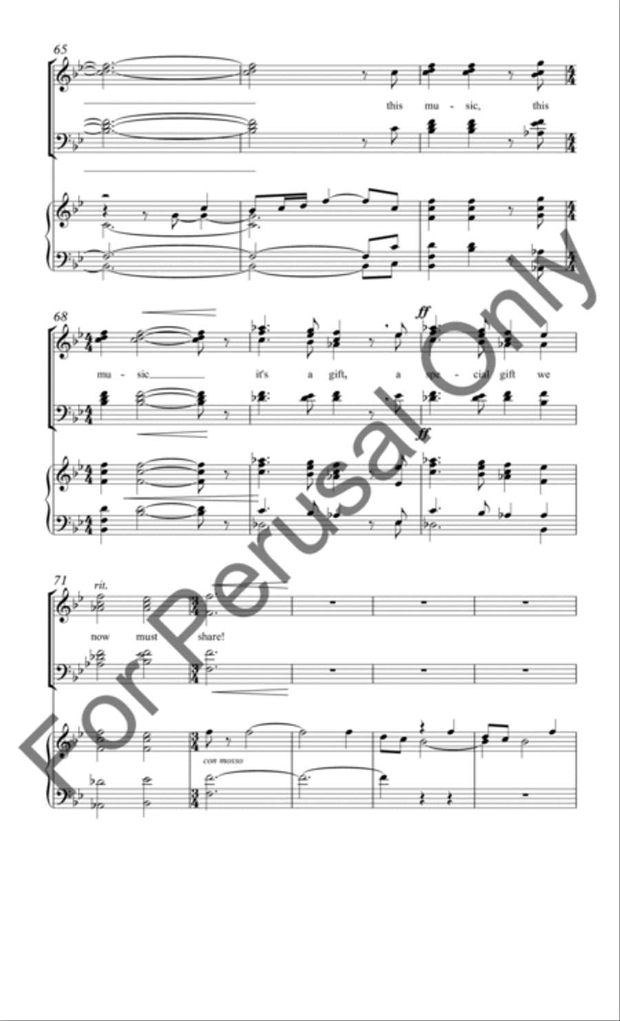 We Thank You for the Music (Choral Score) 4-Part scores gallery preview page 8